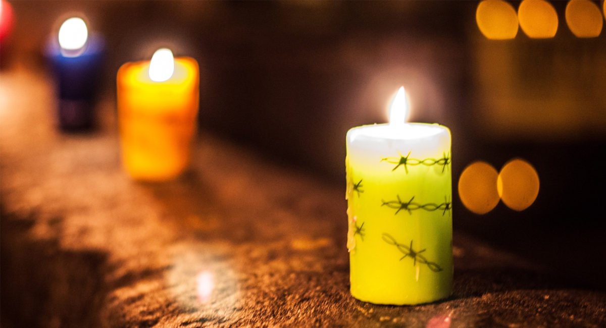 Amnesty International Candle on ledge