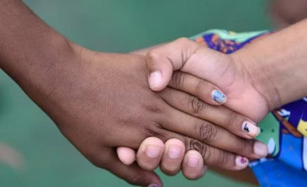 Holding hands