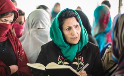 Fawzia Nawabi, investigator at the Afghanistan Independent Human Rights Commission, Mazar-e-Sharif, gathers information in a local women's prison