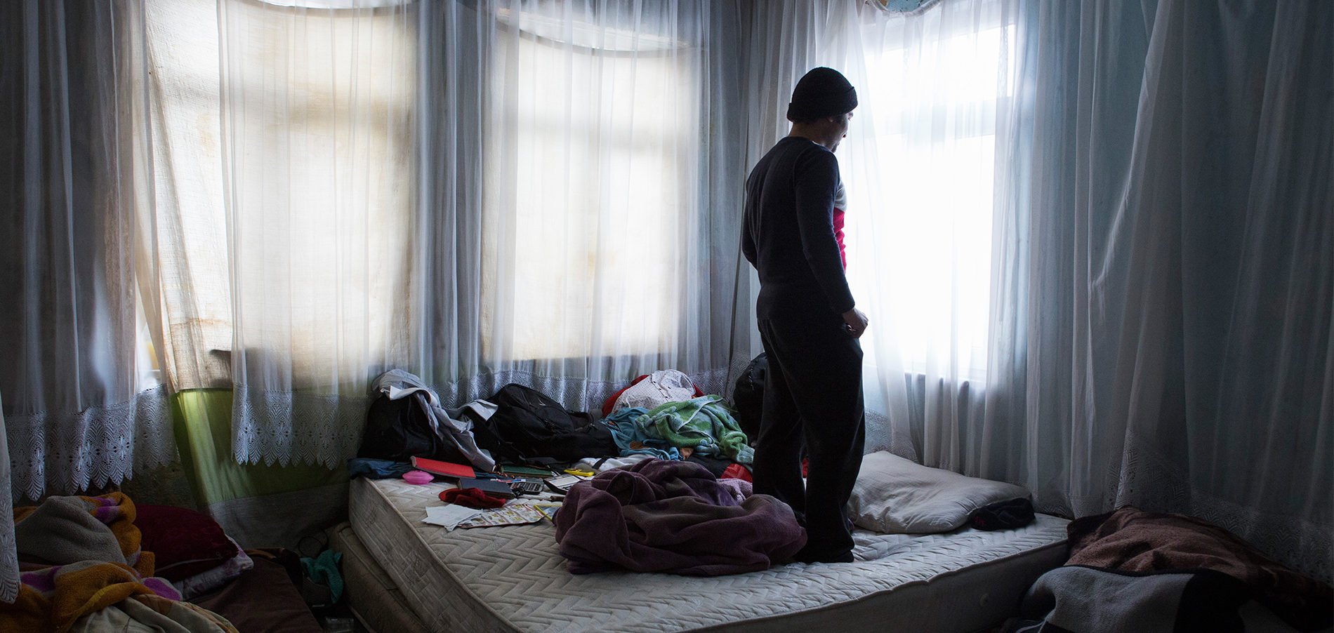 An Afghan migrant in Istanbul, Turkey.