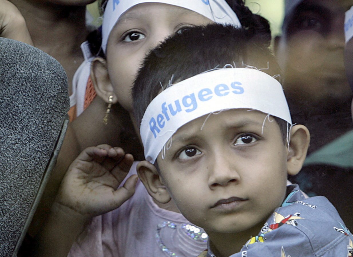 Ethnic Rohingya refugee children from Myanmar