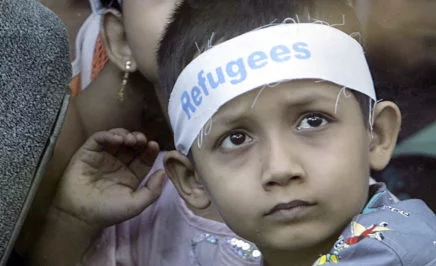 Ethnic Rohingya refugee children from Myanmar