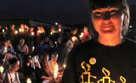 Kate Rendell of the Darwin Action Group at the Don Dale vigil