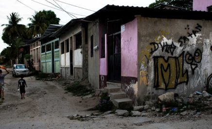A run-down street in Honduras