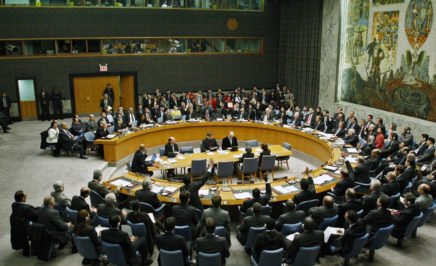 A view of the United Nations Security Council in session