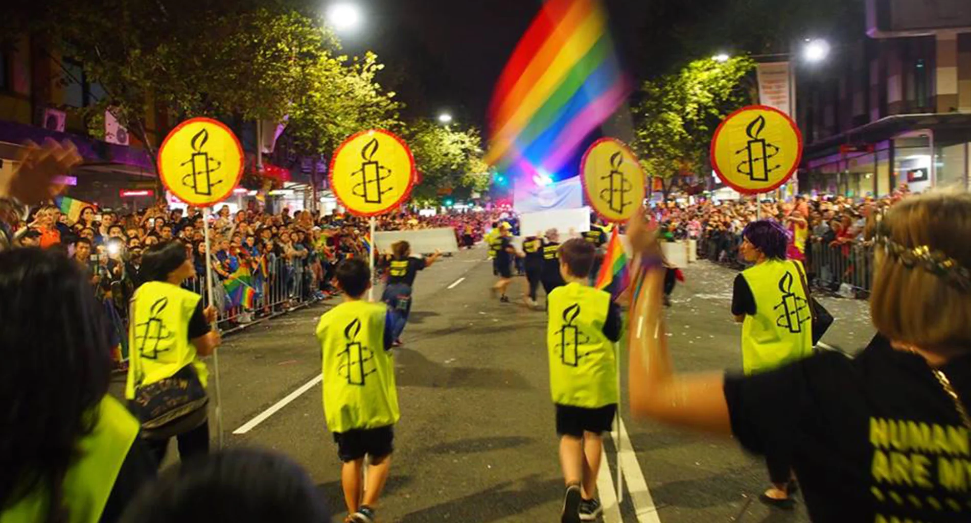 NSW LGBTQI Network at the 2017 Mardi Gras Parade. © Cosmo Price