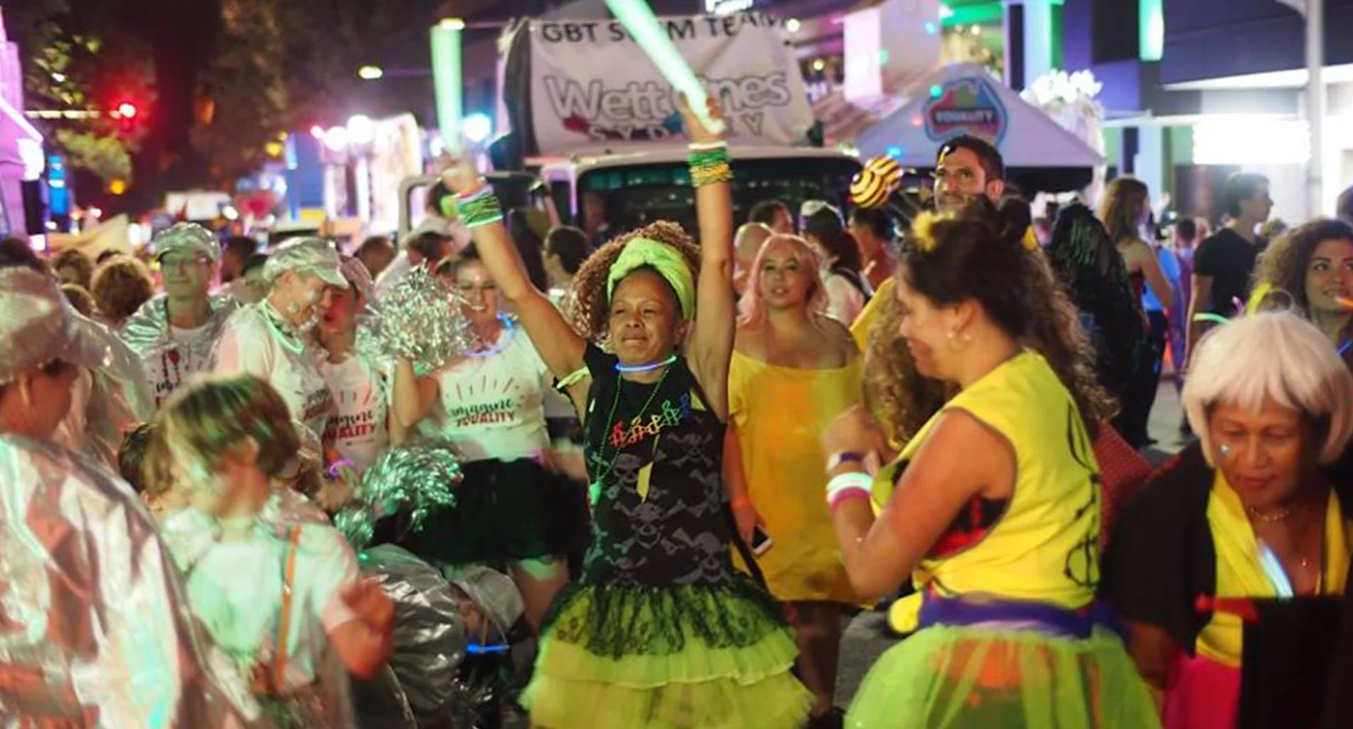 NSW LGBTQI Network at the 2017 Mardi Gras Parade. © Cosmo Price