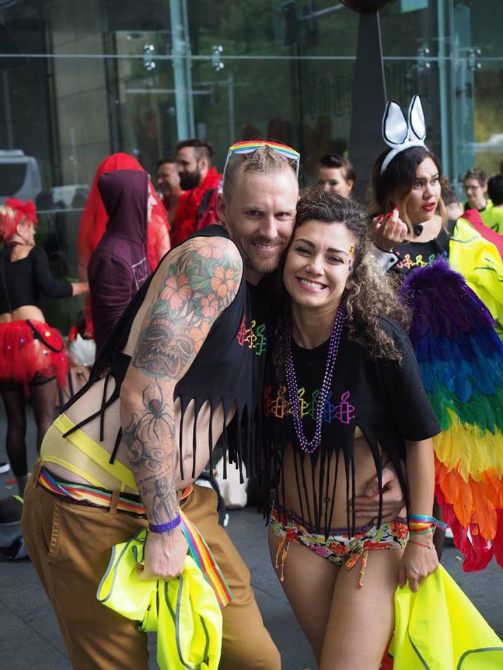 NSW LGBTQI Network at the 2017 Mardi Gras Parade. © Cosmo Price