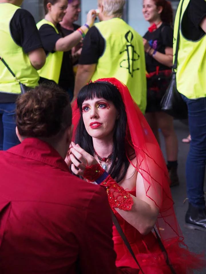 NSW LGBTQI Network at the 2017 Mardi Gras Parade. © Cosmo Price