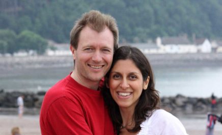 Nazanin Zaghari-Ratcliffe and her husband.