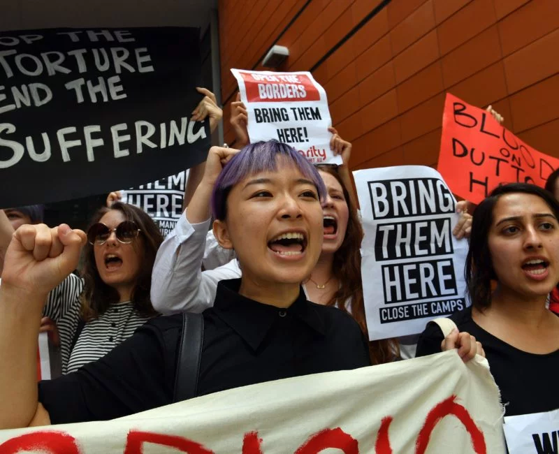 AUSTRALIA: People, many of whom are refugees, took to the Immigration and Department of Foreign Affairs and Trade building in Sydney to demand the immediate evacuation of refugees detained on Manus Island.