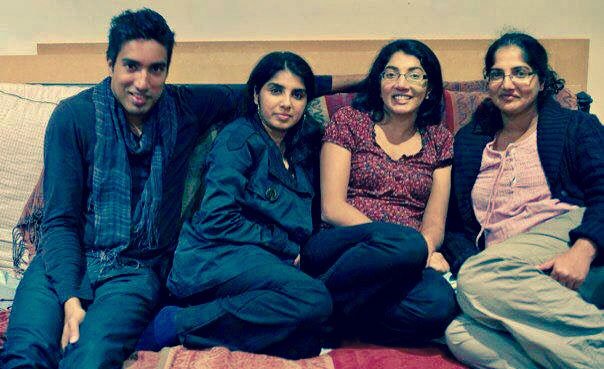 Amnesty Australia's Refugee Campaign Coordinator Shankar Kasynathan with his mother and sisters