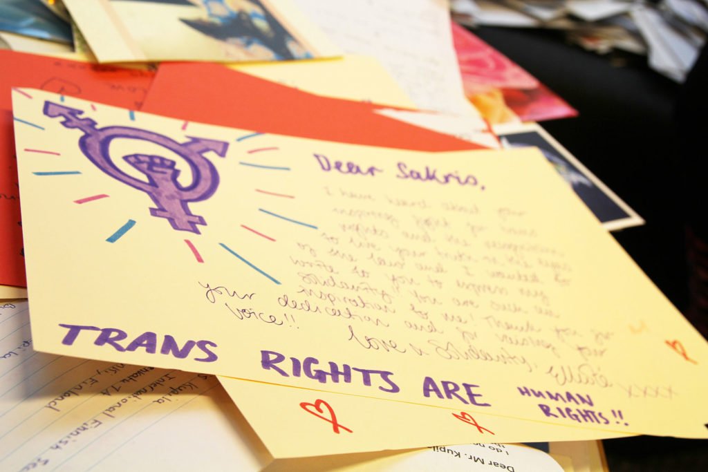 Solidarity letters for Sakris Kupila © Amnesty International