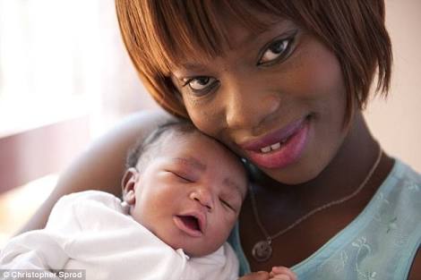 Khadija and her son.