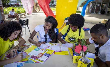 A group of Brazilian youth activists