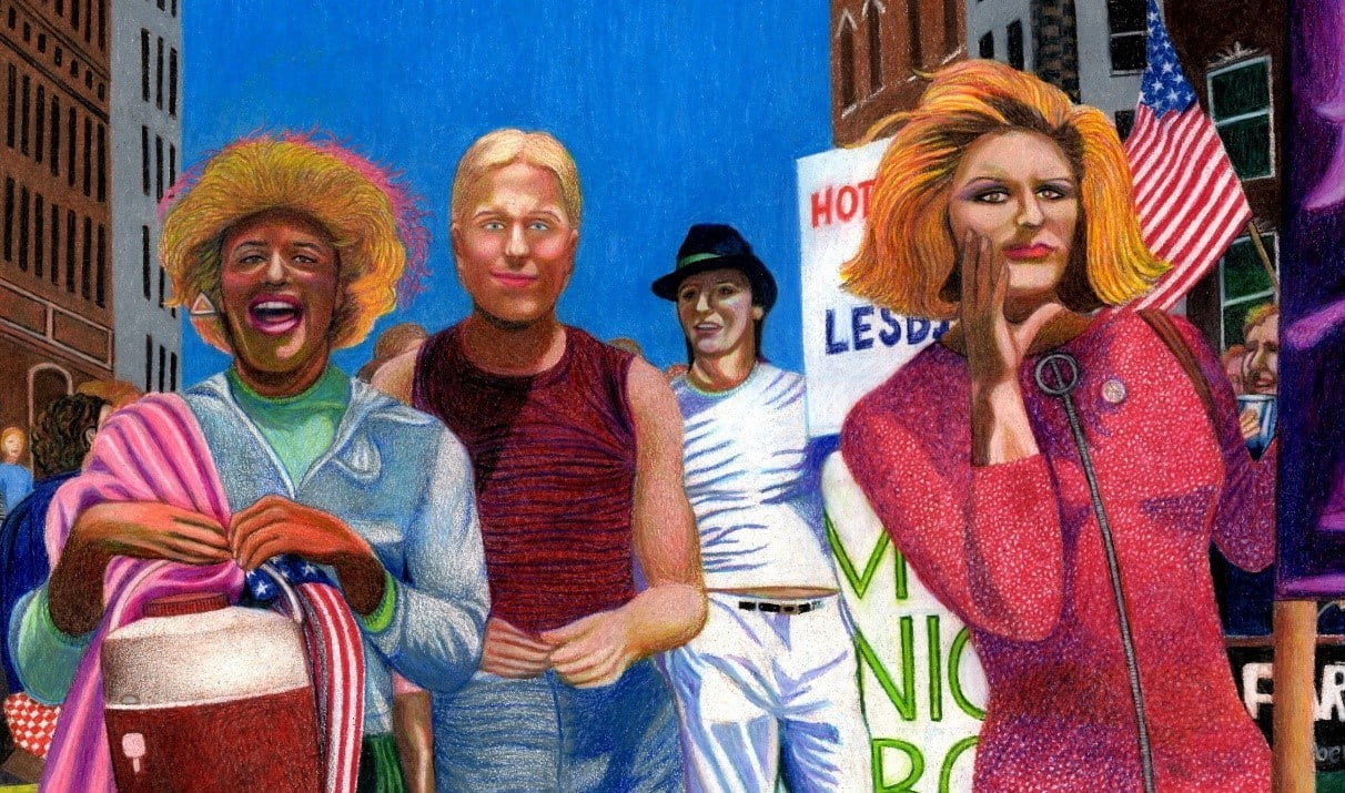 Illustration of a group of protesters