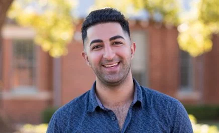 Young man smiling at the camera
