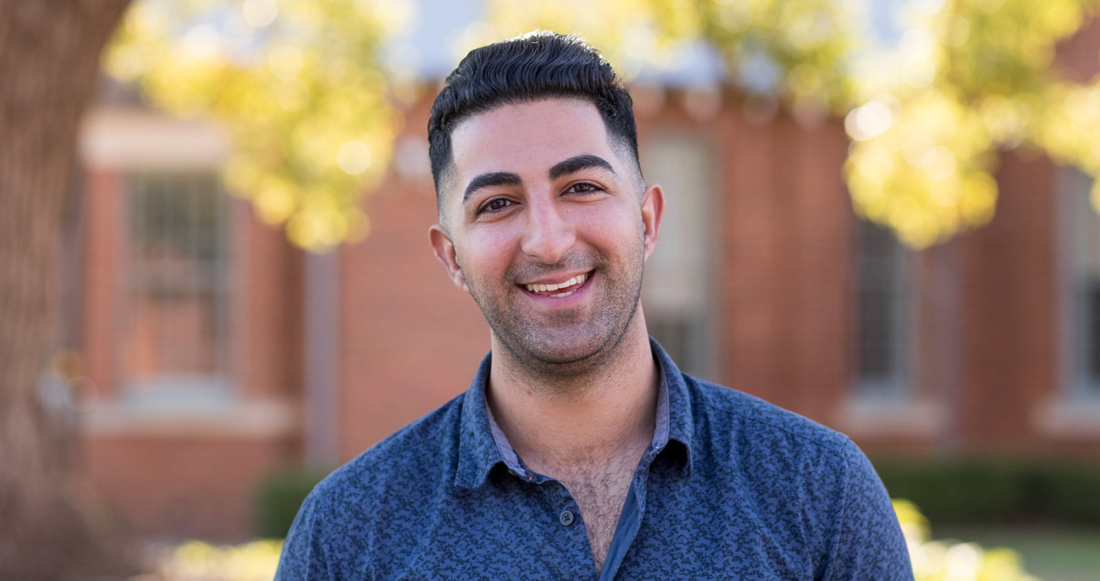 Young man smiling at the camera