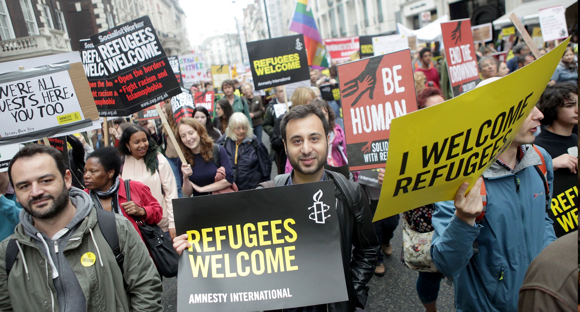 Refugee Welcome March in London, September 2016. &copy; Marie-Anne Ventoura/Amnesty International