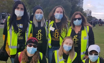 Human Rights Observers at Black Lives Matter Rally, Perth