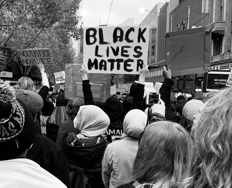 Black Lives Matter sign at 2021 rally